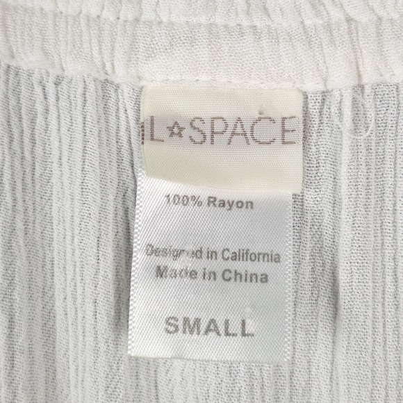 L Space Dress Small White Moondust Boho Beachy Tiered Angel Floral Lace Peasant - Picture 2 of 7